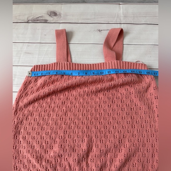 Lauren Conrad Women’s Knit Sweater Tank Top –Size XL Dusty Rose – Eyelet Pattern - Picture 3 of 6